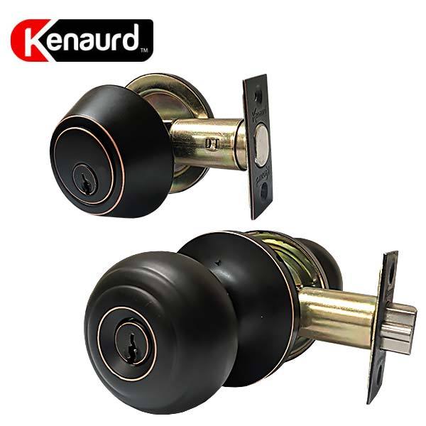 Premium Combo Lockset - Knob & Deadbolt - Oil Rubbed Bronze - ORB - SC1, KW1 - ZIPPY LOCKS