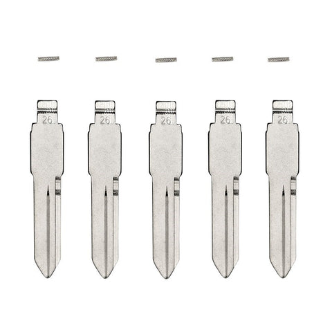 5-Pack GM B102 Flip Key Blade w/ Roll Pins for Xhorse Remotes - ZIPPY LOCKS