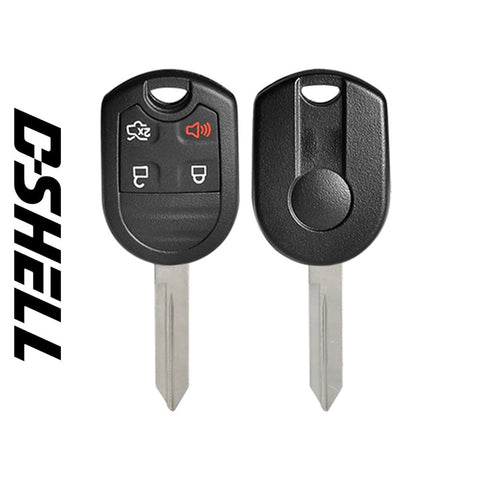 Ford/Lincoln/mazda 2006-2017 4-Button Remote Head Key D-SHELL (GTL) - ZIPPY LOCKS