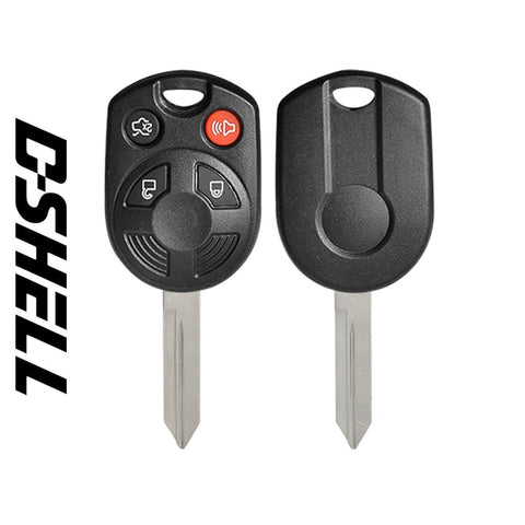 Ford 2013-2018 / 4-Button Remote Head Key D-SHELL (GTL) - ZIPPY LOCKS