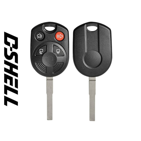 Ford 2012-2020 / 4-Button Remote Head Key D-SHELL HU101 (GTL) - ZIPPY LOCKS