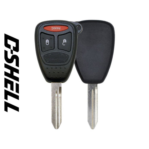 Chrysler/Jeep/Dodge/Mitsubishi 2004-2012 3-Button Remote D-SHELL (GTL) - ZIPPY LOCKS