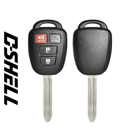 Toyota 2014+ 4-Button Remote Head Key D-SHELL BDM (GTL) - ZIPPY LOCKS