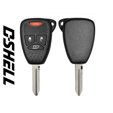 Chrysler/Dodge/Jeep 2004-2016 4-Button Remote Head Key D-SHELL (GTL) - ZIPPY LOCKS