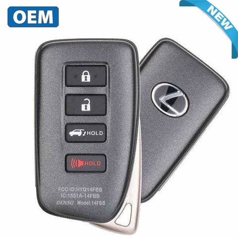 2016-2020 Lexus RX350 RX450 / 4-Button Smart Key / PN: 89904-0E160 / HYQ14FBB / G Board 0010 (OEM) - ZIPPY LOCKS