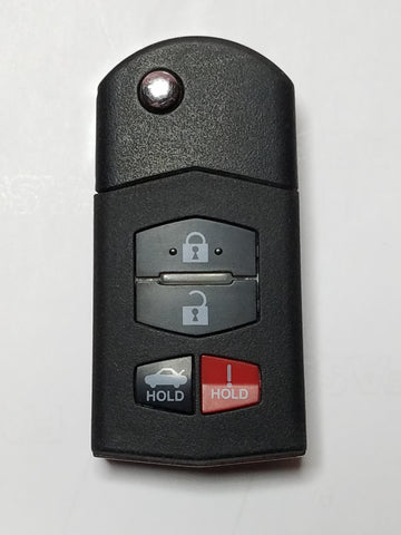 Mazda 2009-2015 4 btn Flip Key Remote - FCC ID: BGBX1T478SKE125-01 - ZIPPY LOCKS