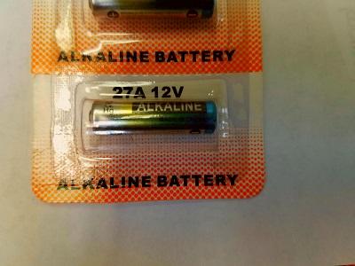 Battery 27A 12V (Alkline) (blister pack ) - ZIPPY LOCKS