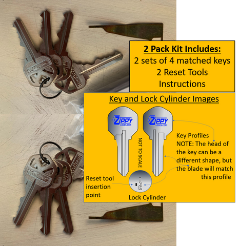 2 Pack Kwikset SmartKey Rekey Kit - Smart Key Reset - ZIPPY LOCKS