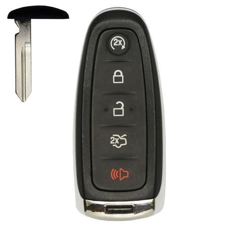 2011-2018 Ford Edge Explorer, Flex Taurus, Focus 5 Button Proximity Remote W/ Emergency Key R8092 / FCC: M3N5WY8610 - ZIPPY LOCKS