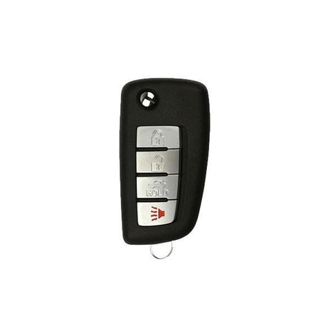 2002-2017 Nissan Infiniti / 4-Button Flip Key / NI04 / NEW STYLE / KBRASTU15 - ZIPPY LOCKS