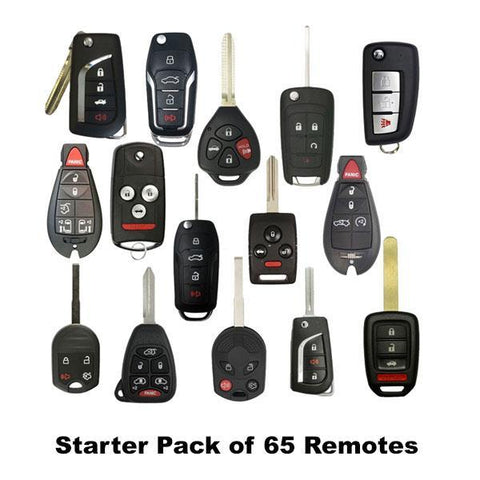 Remote Keys STARTER Pack - Flip Keys, FOBIKS, Remote Head Keys (61 Pieces) - ZIPPY LOCKS