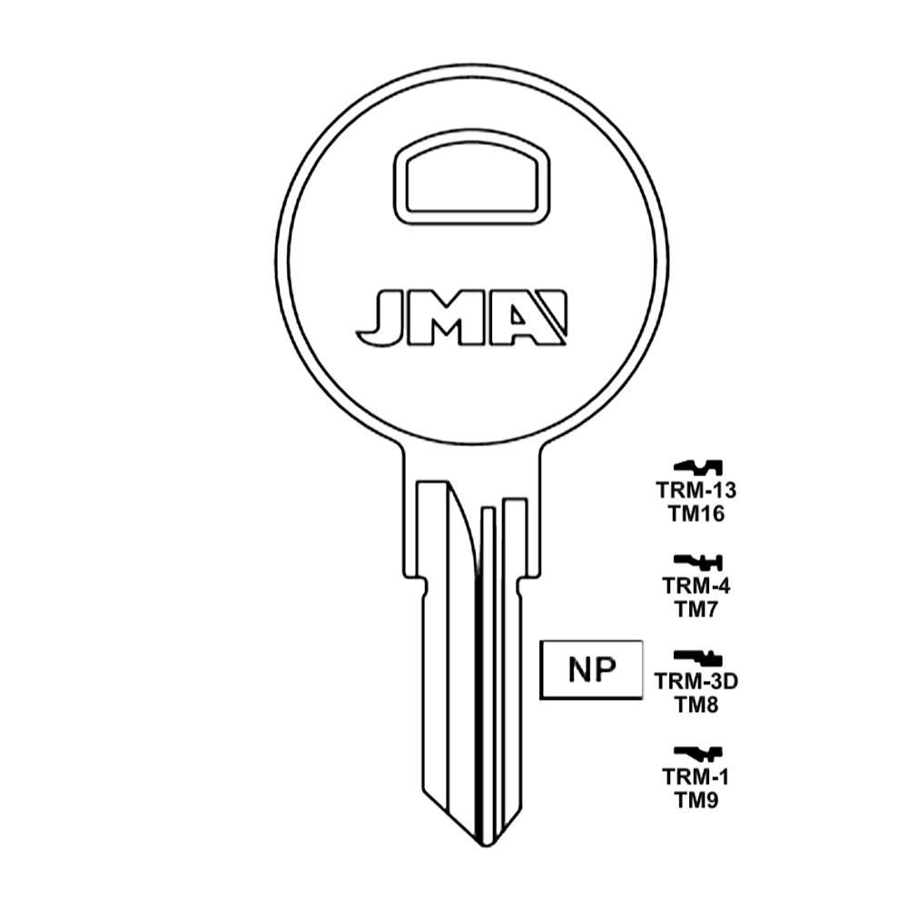 Trimark ILCO-TM9 / 1609 RV Key / JMA TRM-1 - ZIPPY LOCKS