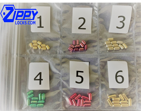 Complete LAB Kwikset Pin Pack -Precision Kwikset Bottom Pins -10 ea. Size 1-6 - ZIPPY LOCKS