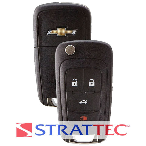 2010-2017 Chevrolet / 4-Button PEPS Flip Key / PN: 5912543 / OHT01060512 (Strattec) - ZIPPY LOCKS