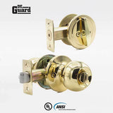 Premium Entry Combo Lockset – Polished Brass Finish - SC1, KW1 - ZIPPY LOCKS