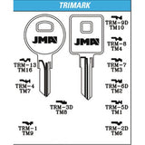 Trimark ILCO-TM15 / Ilco 1623 RV Key / JMA-TRM-14D Tonneau Stahl Kobalt Metal Key Blank - ZIPPY LOCKS